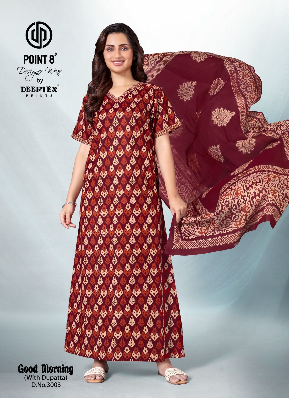 Good Morning Vol 2 By Deeptex Cotton Printed Wholesale Nighty With Dupatta In India